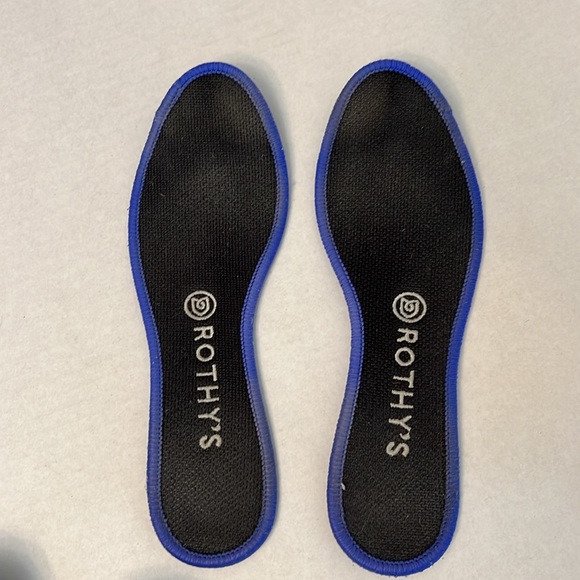 ROTHY’S THE FLAT BACK WITH BLUE TRIM ROUND TOE SLIP ON FLATS 8 - Picture 10 of 14